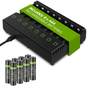 Baterías recargables y base de carga Venom AA AAA - alta capacidad de larga duración - Imagen 1 de 269