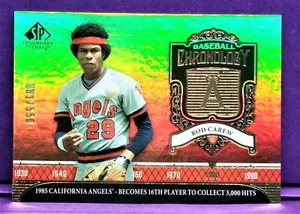 2006 SP Legendary Cuts Rod Carew #BC-CA SP 181/550 Chronology Los Angeles Angels - Picture 1 of 2