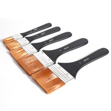 ARTIST FLAT PAINT BRUSH FOR ACRYLIC OIL PAINTING WATERCOLOR LARGE BRUSHES SET 8