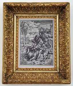 Stampa artistica Albrecht Durer Sansone che uccide il leone Apocalisse 12x9" 1963 103 - Foto 1 di 6