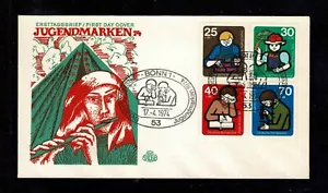 Germany 1974 Learning Skills - Semi Postal FDC Complete Set Of Four Stamps- Mint - Picture 1 of 1