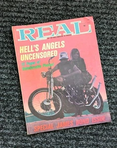 1966 ECHTES Hell's Angels unzensiertes Magazin * James Bond Ausgabe Vintage Motorrad - Bild 1 von 1