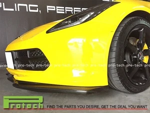 Z06 Z07 Stage 2 Carbon Fiber Front Lip w/ Side Skirts For Corvette C7 Base 2014+ - Bild 1 von 4