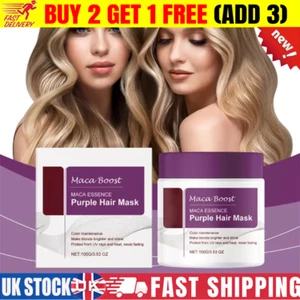 New Karseell Purple Hair Mask 100g Maca Essence Deep Nourish Brighten'Hair ~~ - Picture 1 of 14
