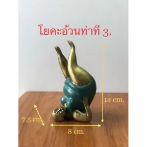 STATUA SCULTURA DONNA ARTE GRASSA SIGNORA OTTONE YOGA FATTA A MANO TAILANDESE SOLIDA DECORAZIONE CASA - Foto 1 di 1