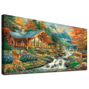 YALKIN 5D Large Diamond Painting Embroidery Cross Craft Stitch Art Deer Home - Picture 1 of 4