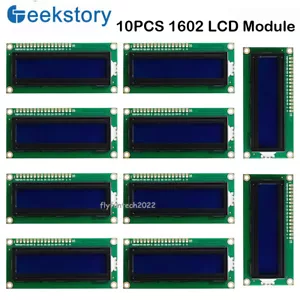 10PCS LCD1602 Modulo Display LCD Schermo Blu 16x2 Personaggio per Arduino - Foto 1 di 5