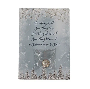 Lucky Sixpence "Origin of Wedding Rhyme©" Wedding Card Queen Elizabeth II Coin Y - Picture 1 of 13