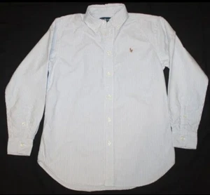 Boys POLO Ralph Lauren long sleeve button up striped shirt Size 14 - Picture 1 of 2
