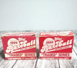 Topps 1986 & 1989 Traded Series Baseball Picture Cards, 240 Cards INCOMPLETE SET - Picture 1 of 13