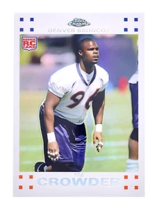 2007 Topps Chrome White Refractor Tim Crowder RC 416/869 Denver Broncos - Picture 1 of 2