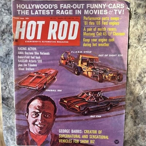 VTG Hot Rod Magazine June 1966 George Barris Creator of Bat Car - Picture 1 of 1