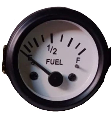 fuel gauge white black bezel 52 mm 2" - Image 1 of 4