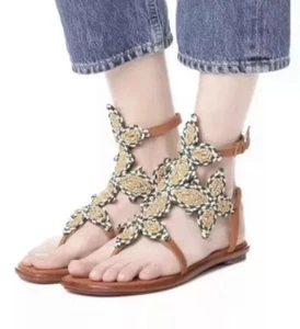 Brand New Tory Burch Palisade flat sandal (Size 7M) $350 - Picture 1 of 8