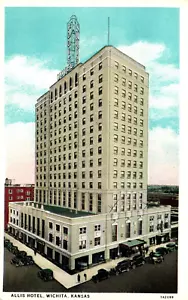 Postal Allis Hotel Wichita Kansas - Imagen 1 de 2
