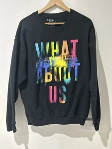 Pink Beautiful Trauma Tour Black Graphic Sweatshirt “What About Us” Size L Large - Picture 1 of 9