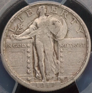 1917 Standing Liberty PCGS XF 45 Type 2 25C US (S175) - Picture 1 of 5