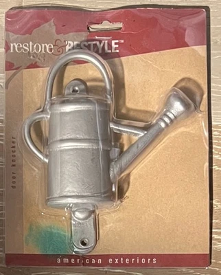 Llamador de puerta de regadera vintage restaurado y restaurado-latón macizo-nuevo-1997 Foto 1 de 2