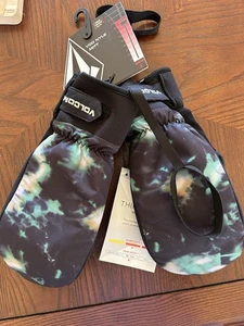 NWT Mens XL Volcom V.Co Nyle Mitt Glove Black Green Galaxy SPB Snowboard Ski - Picture 1 of 7