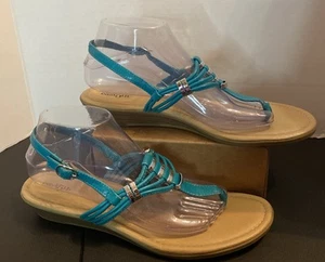Sandalias EAST 5th Soft T-Strap-Turquesa para mujer talla 9 - Imagen 1 de 13