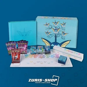 New Pokemon TCG S-Chinese 2024 Eevee GX Gift Box Vaporeon AQUANA Box Exclusive - Bild 1 von 1