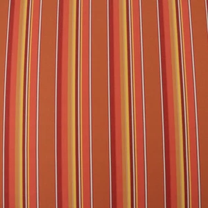 SUNBRELLA 56000 DOLCE MANGO ORANGE STRIPE OUTDOOR FURNITURE FABRIC BY YARD 54"W - Picture 1 of 6