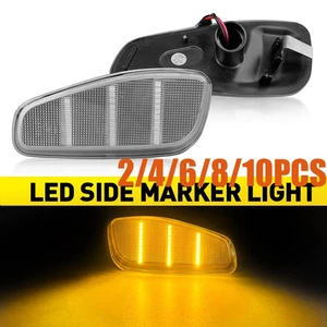 For 15-23 Jeep Renegade Clear Amber LED Side Marker Light Fender Lamp LH_RH2-10X - Picture 1 of 13