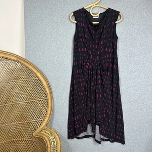 Maiocchi Dress Size 12 M Black Purple Print - Bild 1 von 12