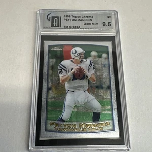 1999 topps cromo RIFRATTORE #120 PEYTON MANNING autenticazione globale GA 9,5 G/M - Foto 1 di 5
