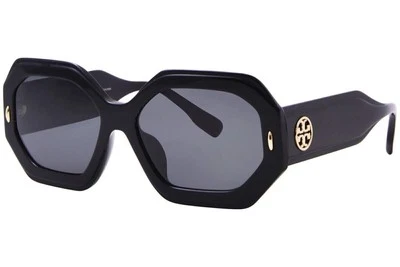 Tory Burch TY 7192U 170987 Black Plastic Geometric Sunglasses Grey Lens - Image 1 of 4