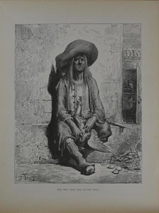 Antiker Gustave Dore Kunstdruck Die Henne mit dem goldenen Ei Original 1880 - Bild 1 von 8