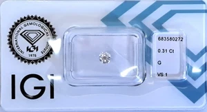 Natürlicher Diamant mit IGI Zertifikat 0,31ct G / VS 1 / 4,39mm Rund Brillant - Bild 1 von 8