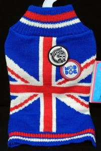 HARAJUKU LOVERS Halloween British Flag Knitted Sweater Dog Costume (S) (NEW) - Picture 1 of 7