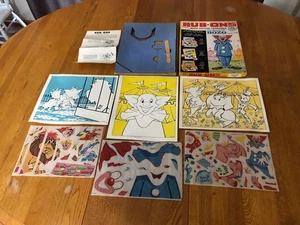 VINTAGE RARE 1964 HASBRO BOZO THE CLOWN MAGIC RUB-ONS #2745 COMPLETE UNUSED USA - Picture 1 of 15
