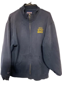 SUDADERA de Colección Para Hombre Grande ETSU Buccaneers Cremallera Completa Fútbol Sin Sudadera con Capucha - Imagen 1 de 5