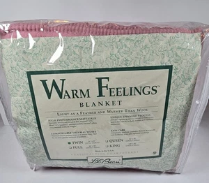 Vintage L.L. Coperta misto lana Bean Biddeford Mills made in USA sensazioni calde ROSA - Foto 1 di 9