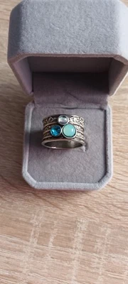 breiter Silberring   Gr.61/62 - Bild 1 von 4