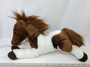 Aurora White Brown Horse Plush 11 Inch Stuffed Animal Toy #1 - Picture 1 of 7