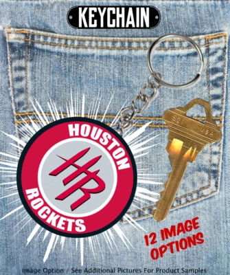 Houston Rockets - Keychain - Choose From 12 Designs - Image 1 of 3