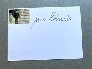 JASON ROBARDS (†2000) signed  Briefkarte 10x15 Autogramm - Picture 1 of 2
