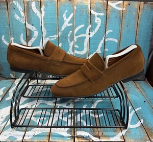 Nordstrom Men’s Knox Flexible Penny Loafer Brown Bronze Size 8M Worn 1X - Picture 1 of 10