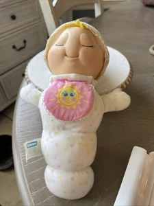 Vtg Playskool 918 Baby Glo Worm 1986 Dual Head Night Day 11" Bib Sun Moon Works - Picture 1 of 5