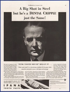 Vintage 1930 IPANA Tooth Paste Dental Hygiene Ephemera 1930's Print Ad - Picture 1 of 1