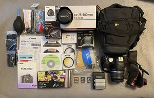 Canon EOS 500D Camera with Many Accessories- Rarely Used - Picture 1 of 8