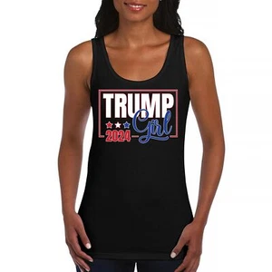 Trump Girl 2024 Women's Tank Top 45 47 President MAGA America First FJB - Picture 1 of 36