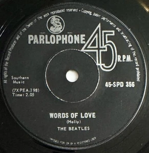 THE BEATLES -Words Of Love/Matchbox- Rare South African Solid Centre 7” (Vinyl) - Picture 1 of 2