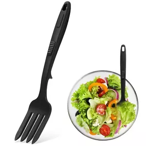Baking Fork Mixing Food Large Cooking Fork Food Fork for Pasta Kitchen (Black) - Picture 1 of 7