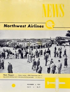 November 1955 Northwest Airlines News Show Stopper NWA Employee Magazine - Picture 1 of 6
