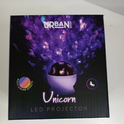 New Modern Urban Shop Unicorn LED Rotating  Projection Lamp Multicolored  - Image 1 of 4