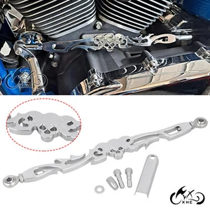 Chrome Skull Shift Linkage Shifter Link For Harley Touring Fatboy Night Train FL - Picture 1 of 12
